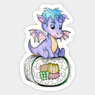 baby dragon roll sushi Sticker